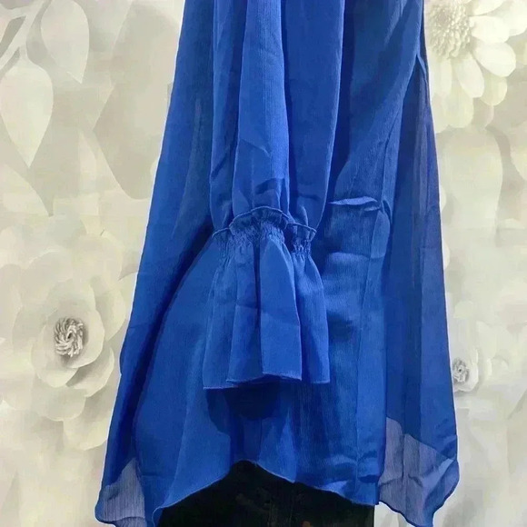 Valerie Stevens Womens Galaxy Blue Blouse‎ - Picture 4 of 10